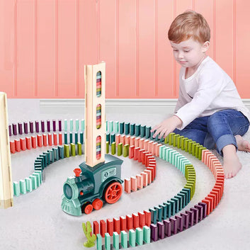 Kids Electric Domino Train Car Set
