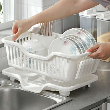 Kitchen Utensils Drainer Rack with Drain Board